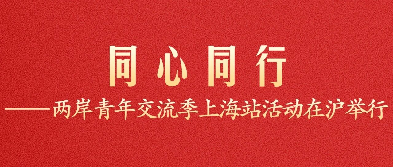 同心同行——两岸青年交流季上海站活动在沪举行-八博网